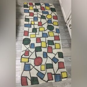 ASIAN EYE Colorful Artsy GEOMETRIC shapes Wool Gauze Long Scarf Shawl Wrap